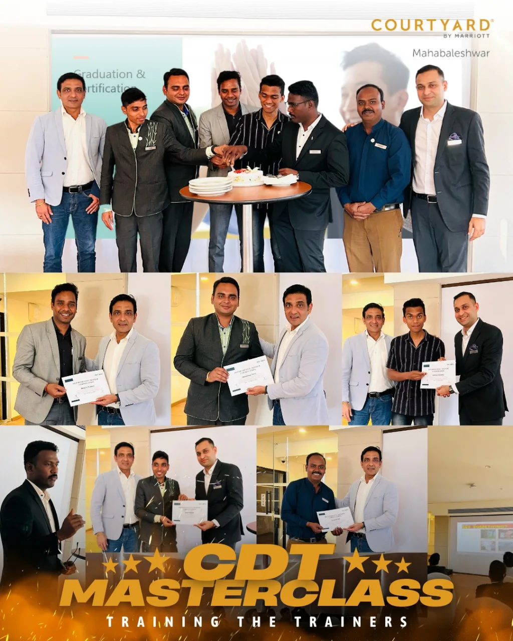 CDT Masterclass Training the Trainers collage from Courtyard by Marriott, Mahabaleshwar.